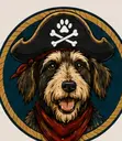 Poo Pirates pirate dog badge